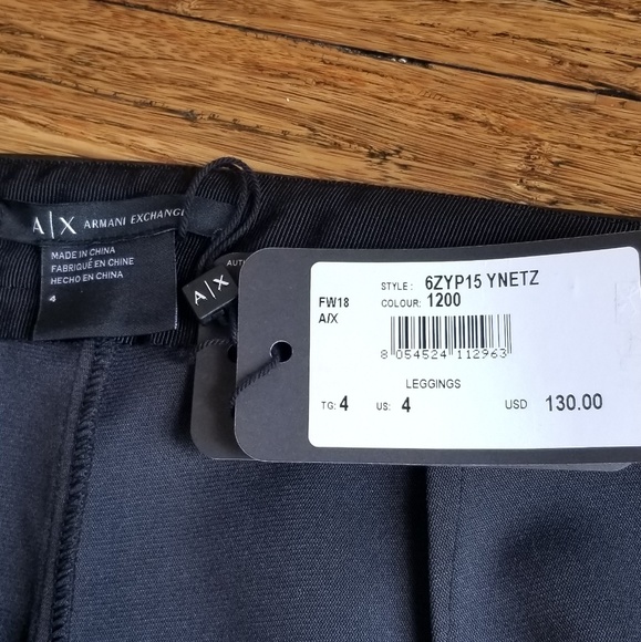 Armani Exchange Seamed Patent Leggings - Picture 6 of 8